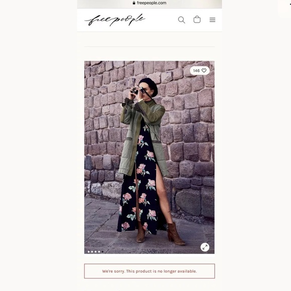 Stone Cold Fox Primrose Gown black peony - Picture 4 of 11